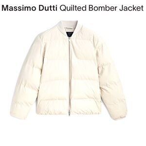 Massimo Dutti quilted bomber jacket